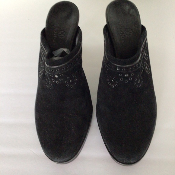 COLE HAAN BLACK SUEDE CLOGS SIZE 9.5 - Picture 7 of 16